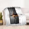 Football Player Action Blanket Warmthful Decor Perfect for Couch Sofa Bedding Four Seasons Universal Playful Design
