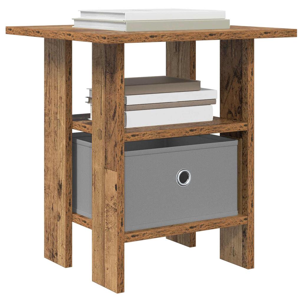 Nightstand 2 Pcs Reclaimed Wood Look 41 X 40 X 45 Cm Engineered Wood