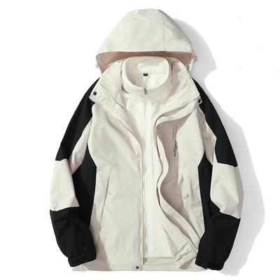 Jacket Men's Spring and Autumn American Trendy Brand Tooling Windproof Casual Outdoor Three-in-one Hooded Jacket Men's Clothing