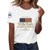 Short Sleeve Crew Neck T-Shirt with We the 250 Years of USA 1776 2026 Print for Women Men