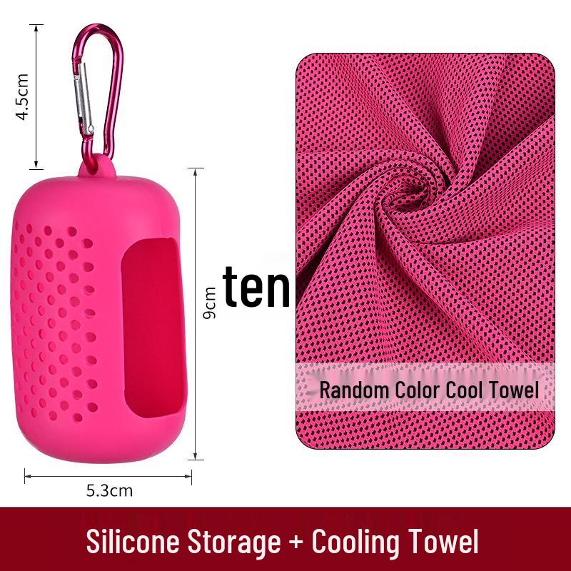 Silicone Outdoor Sports Quick-Drying Cooling Towel with Portable Storage Box