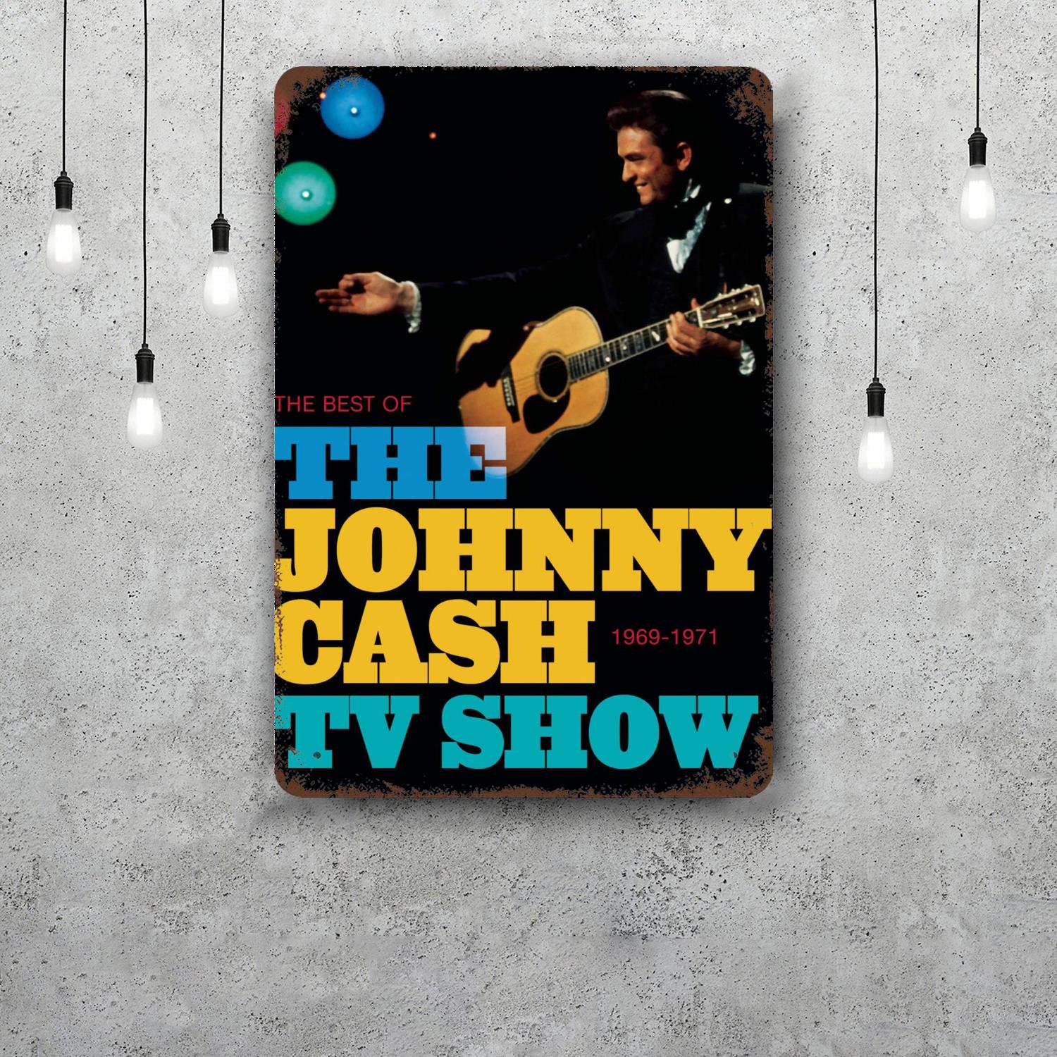 

johnny cash Metal Signs wall decor Vintage Tin Signs Captain Metal Poster Decor for Bar Pub Club Wall Decoration 20x30cm（7.8x11.8inch）