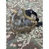Maschera Facciale Mezza Faccia in Acciaio con Doppia Cinghia V1, Maschera Protettiva Tattica Camo per CS Airsoft Wargame Allenamento