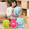 Quirky Long-haired Plush Toy Cute Pillow For Kids Blue Cat Pp Cotton Stuffed Animal