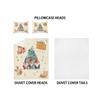 3pcs Merry Christmas Bedding Set Print Coreless Soft  Duvet Cover and Comfortable Multi Size Bedrooms Dormitory Machine Washable