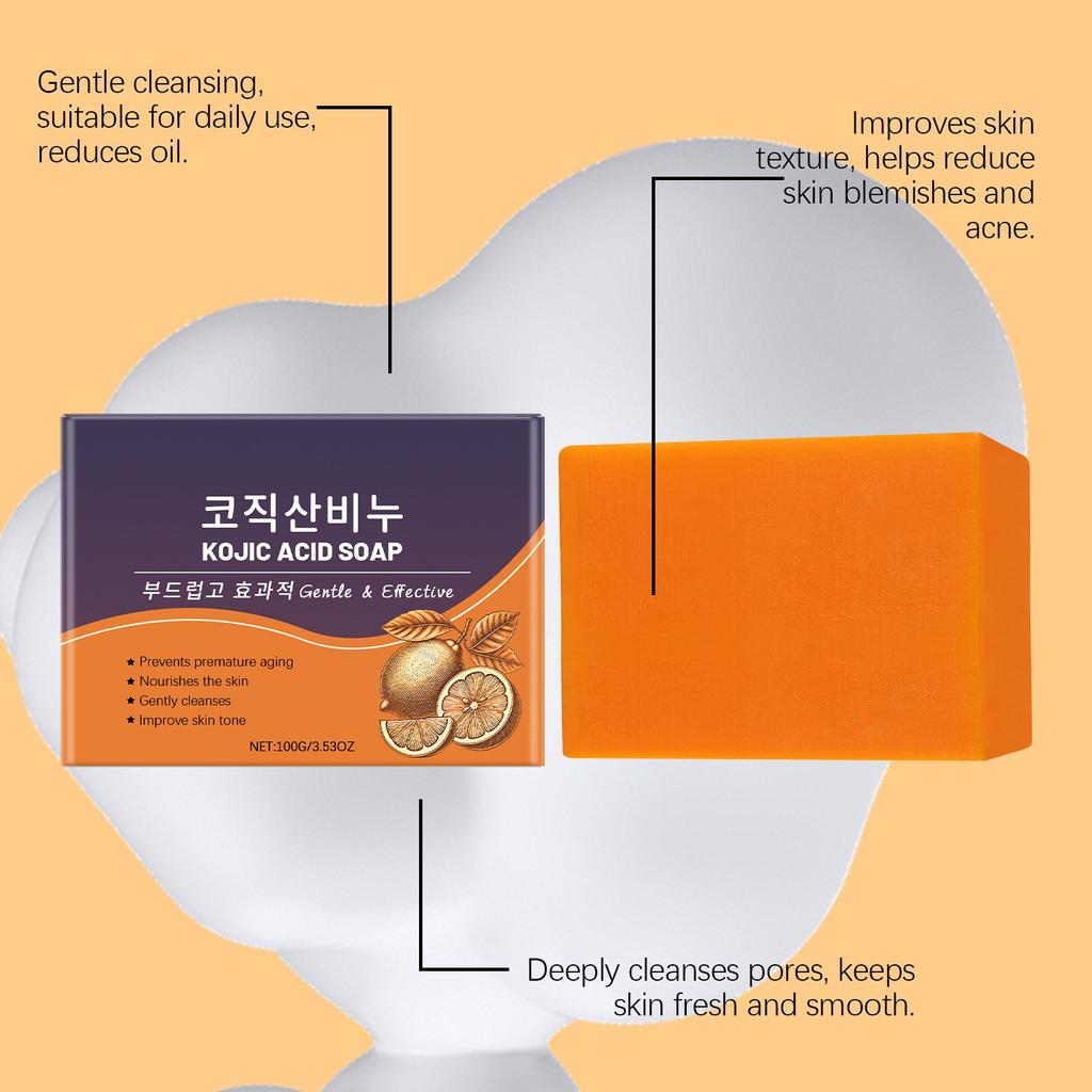 Kojic Cleansing Soap Gently Cleanses And Moisturizes Skin With Fragrant Bath Soap