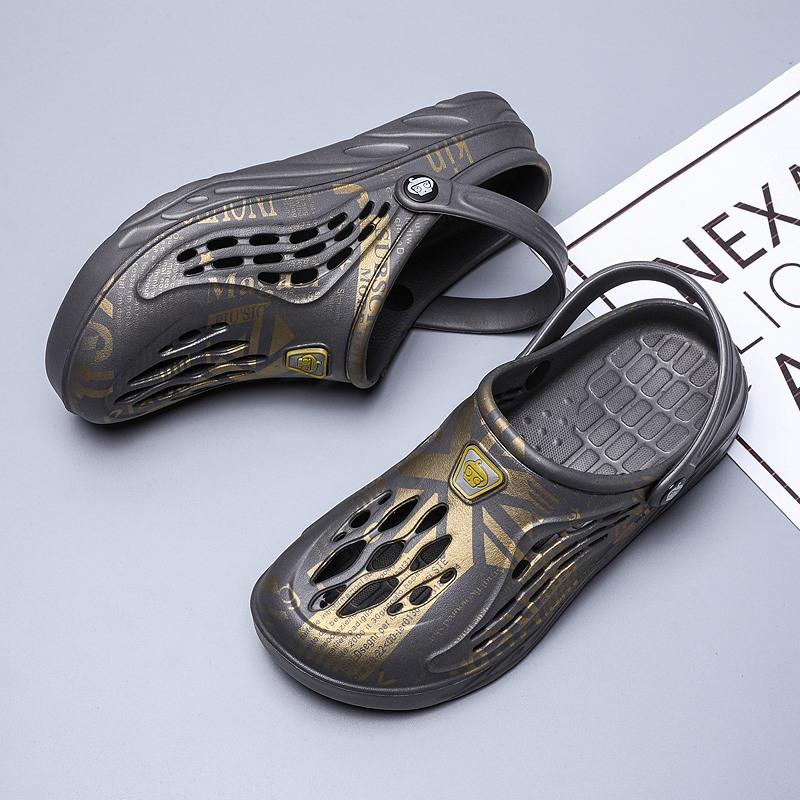 Модные тапочки мужские мягкие износостойкие нескользящие повседневные сандалии удобные высококачественные пляжные туфли уличные клоги для мужчин
