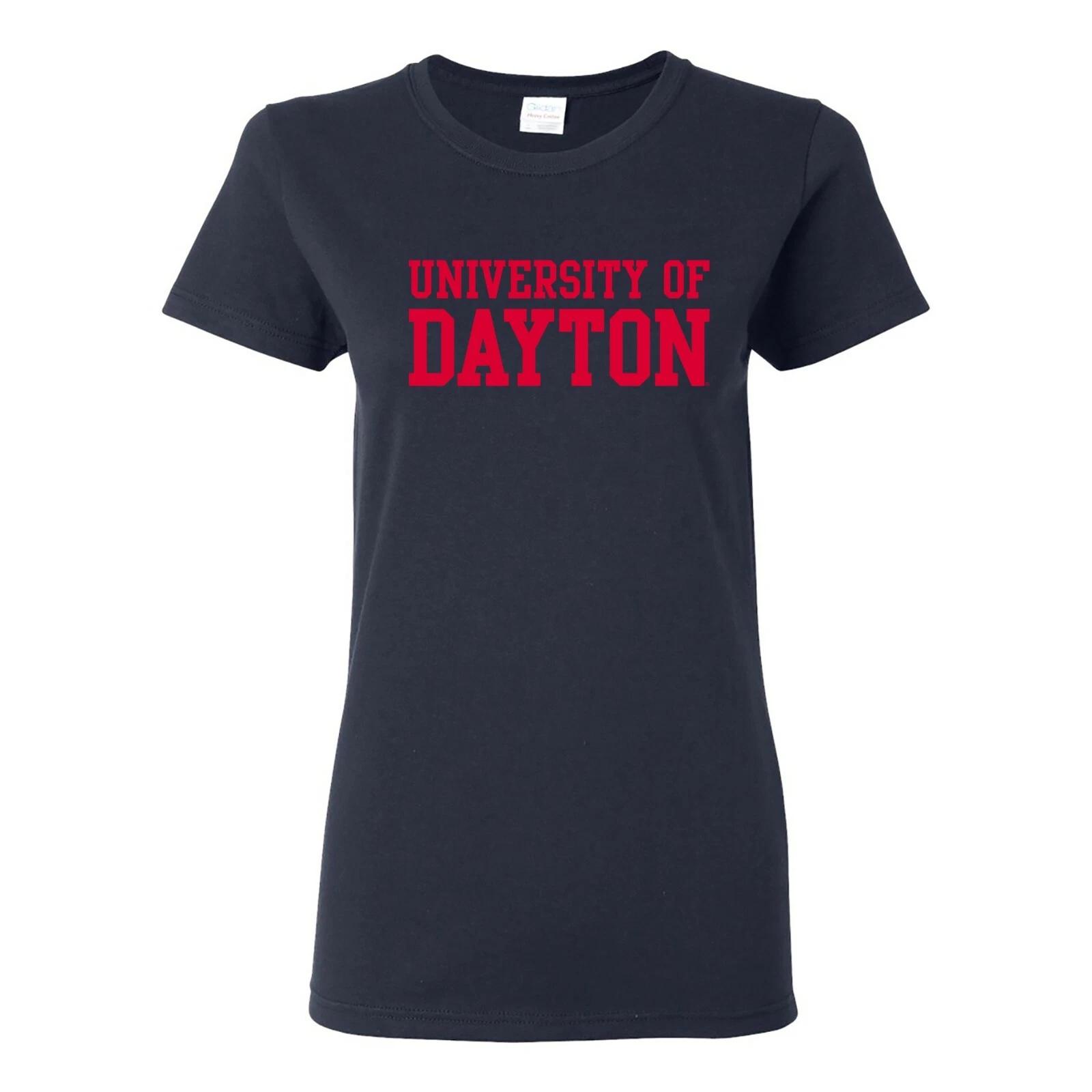 University of Dayton Flyers Basic Block Womens Shirt - Navy 3XL