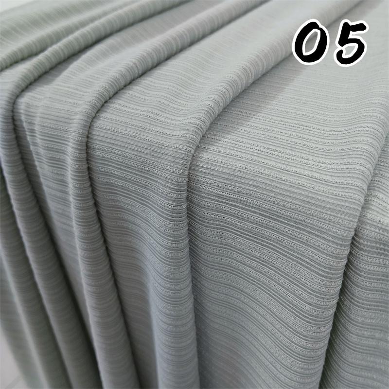 1m Ice Silk Smooth Pleated Stripe Fabric Elastic Anti-Wrinkle Textured Fabric for Dress Casual Pants Suit DIY Sewing Cloth