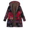 Printed Hooded Coat Long Sleeve Jacket Oversized Vintage Female Cltohing Autumn Winter Warmth Women Jackets Fashion Streetwear