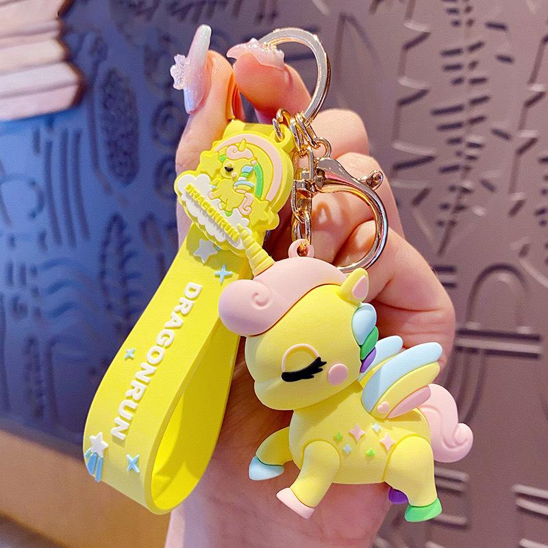 Adorable Beautifu Key Chain Bag Pendant Cute Cartoon Original Unicorn Keychain Car Key Ring Creative Gifts For Children