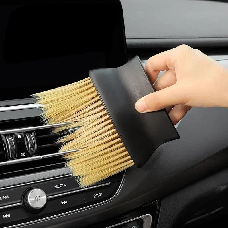 Car Interior Cleaning Brush Car Air Outlet Detail Crevice Dust Removal Brush Home Office Dust Cleaning Tools Auto Accessories