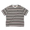 Sitikeonteulisiti Embroidered Logo Multi-Border Short Sleeve T-Shirt Brown X White Unisex