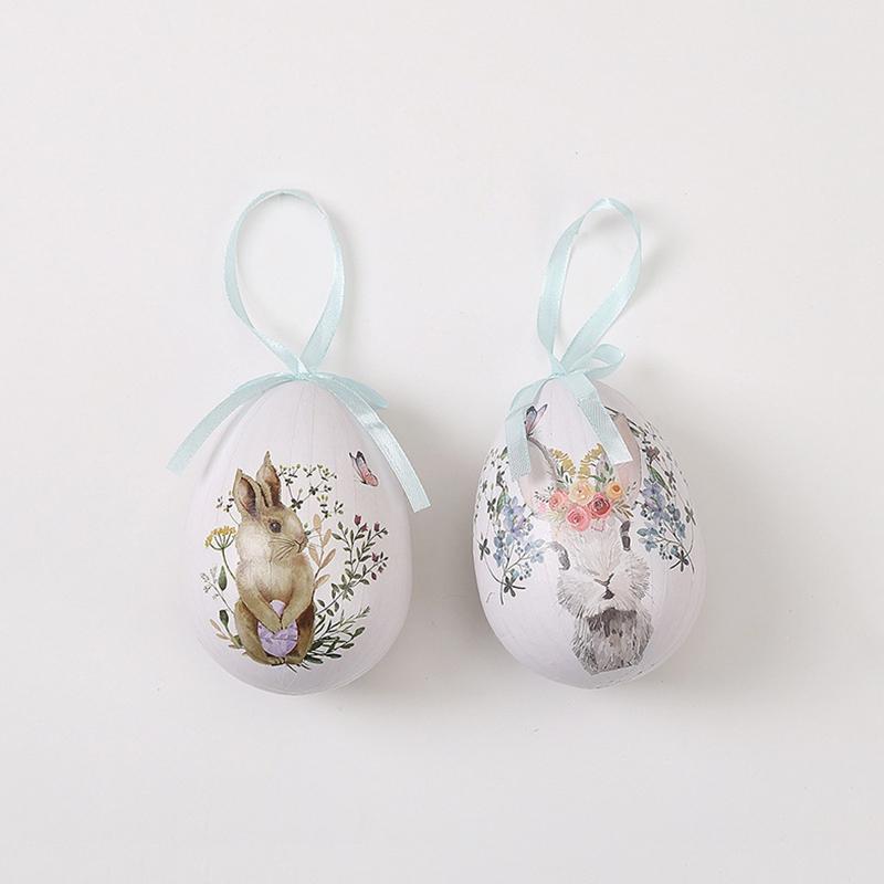 Easter Decorations Easter Bunny Egg Pendant Rabbits Egg Ornament Party Favors Desk Accessories Easter Party Supplies