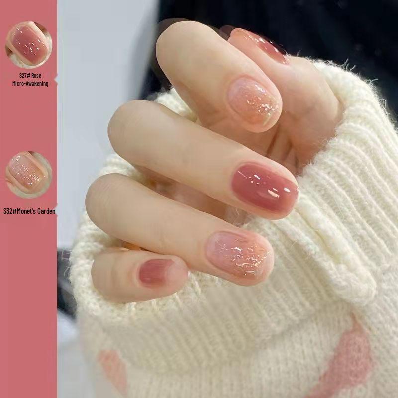 Best-Selling No-Bake Peel-Off Cherry Red Korean-Style Elegant Nail Polish