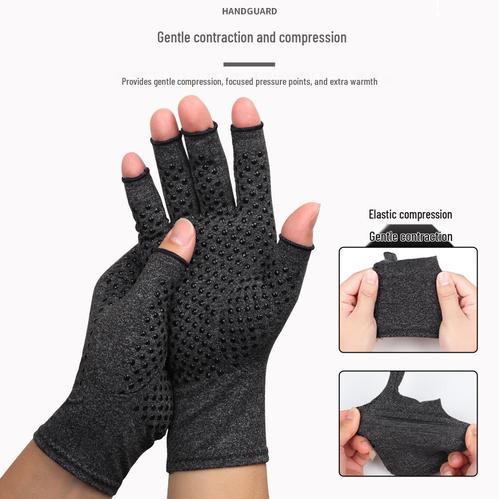 Silicone Dot Half-Finger Gloves for Cycling & Joint Care