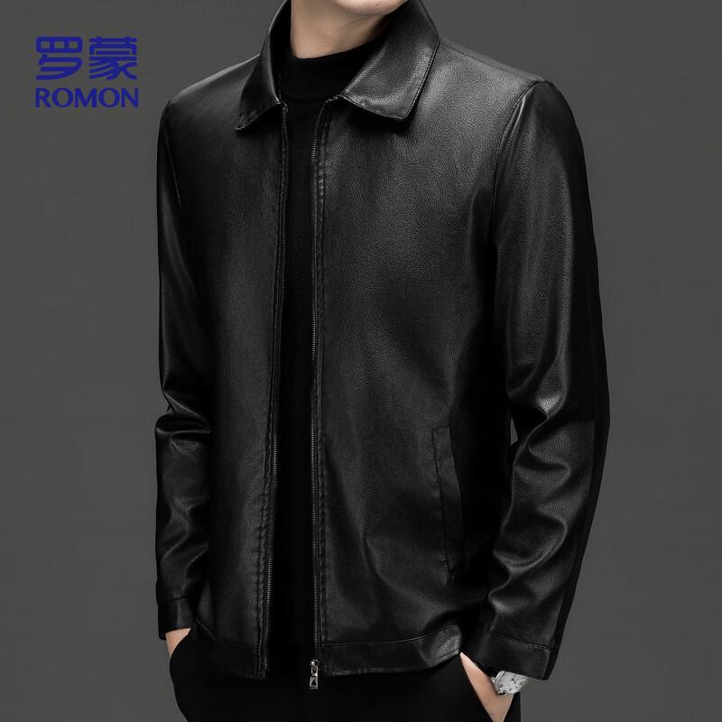 ROMON Men's Business Executive PU Leather Jacket 7051