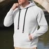 Autumn and winter men's jacquard small square long-sleeved hooded pullover loose sports and leisure sweater