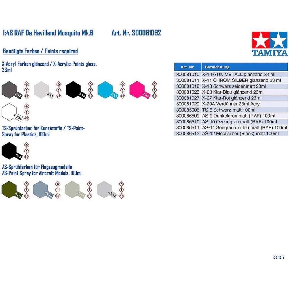Tamiya 148 Masterpiece Series No.62 Королевских ВВС De Havilland Mosquito FB Mk.VINF — фото 7