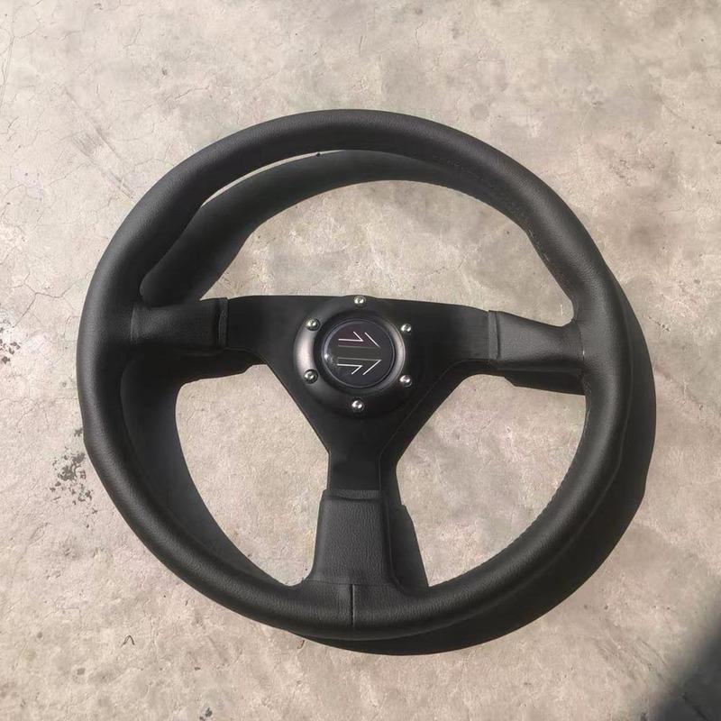 350MM Racing JDM Drift MontexxCarlo Leather Steering Wheel Rally Car Sport Sim Game Steering Wheel