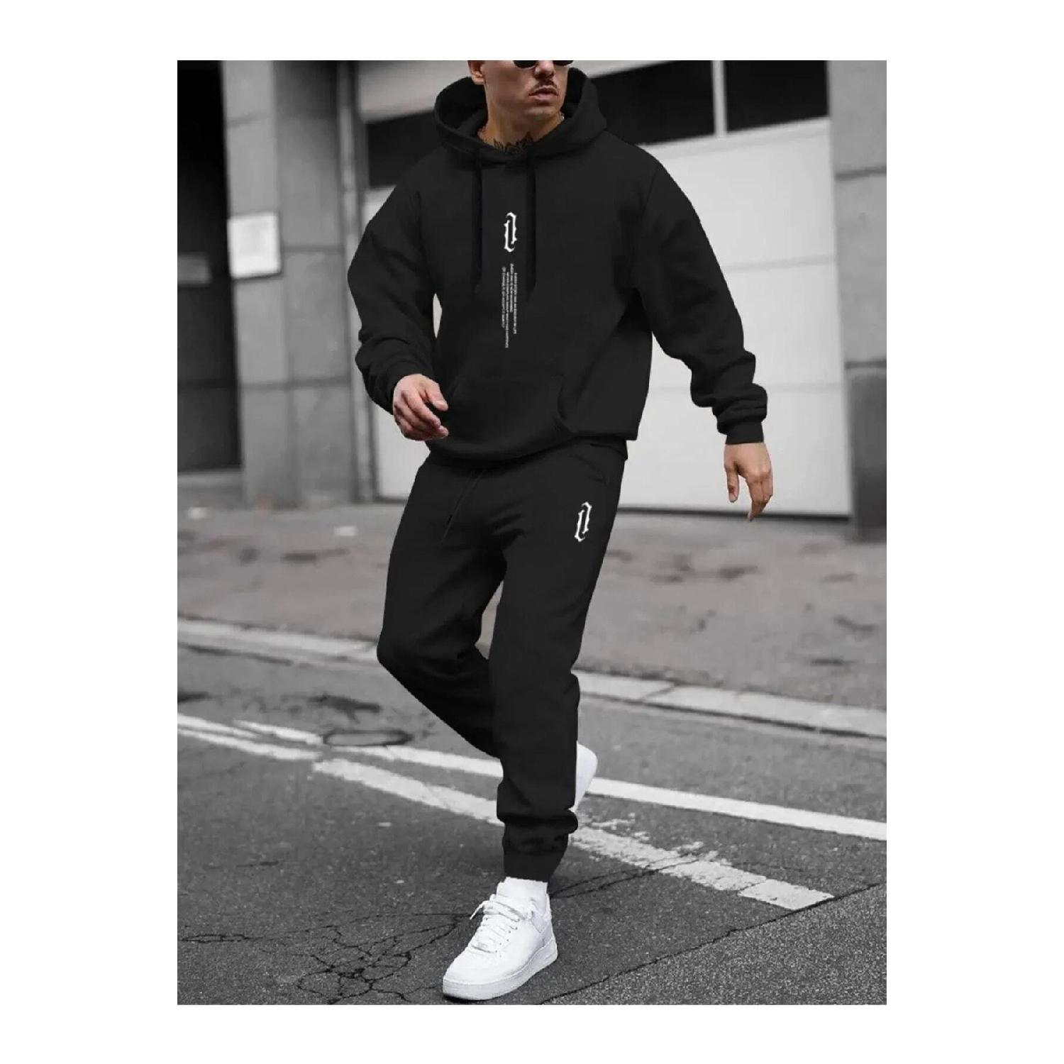 

Мужской белый вертикальный спортивный костюм большого размера