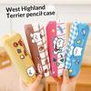 Cute Western Highland Pencil Case Student Portable Stationery Pen Box Cartoon Return To School Stationery Organizer Supplies