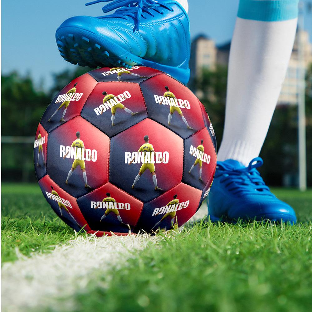 Pallone da calcio tema Cristiano Ronaldo Taglia 5 Pallone da calcio Tocco Morbido Pallone da calcio professionale per allenamento per sport all'aperto
