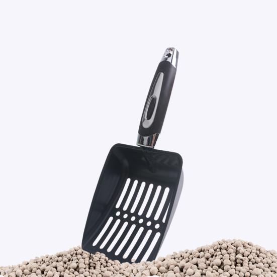 Cat Litter Scoop with Ergonomic Long Handle Stainless Steel Deep Shovel Slotted Litter Scooper Non-stick Poop Sifting Shovel Sifter Pet Supplies
