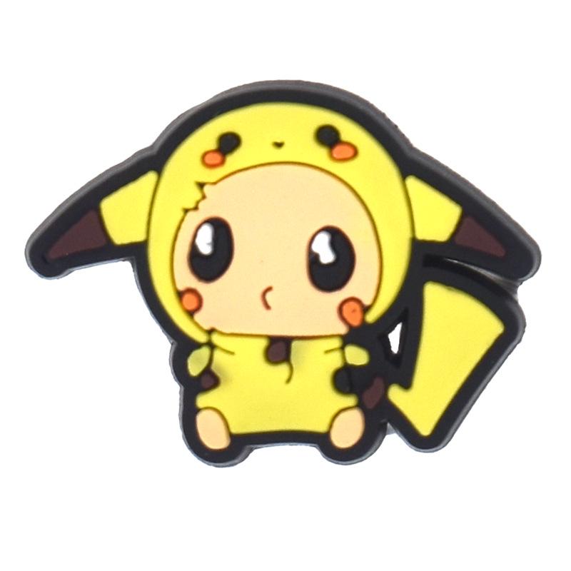 Pikachu PVC Shoe Charms - Soft Rubber Decorative Buckles for Crocs