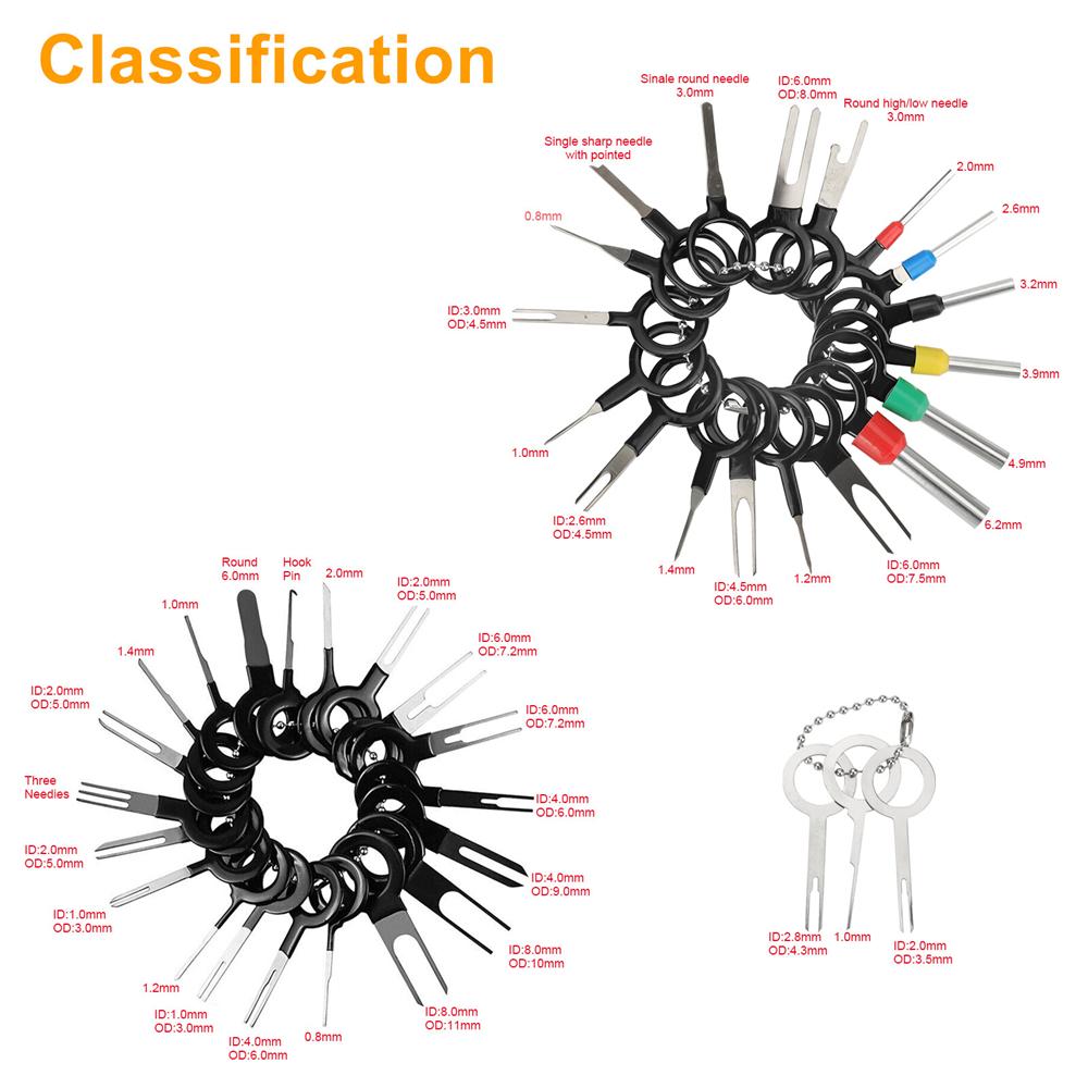 

100x Terminal Pin Removal Tool Kit Electrical Wire Connector Pin Extractor Tools