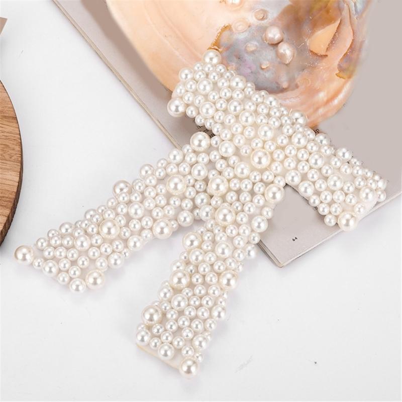 Zarte Perlenbesetzte Geburtstags-Haarspange Elegante Schleife für Mädchen Hochzeitsfeier Foto-Requisiten Kopfschmuck Haarnadel