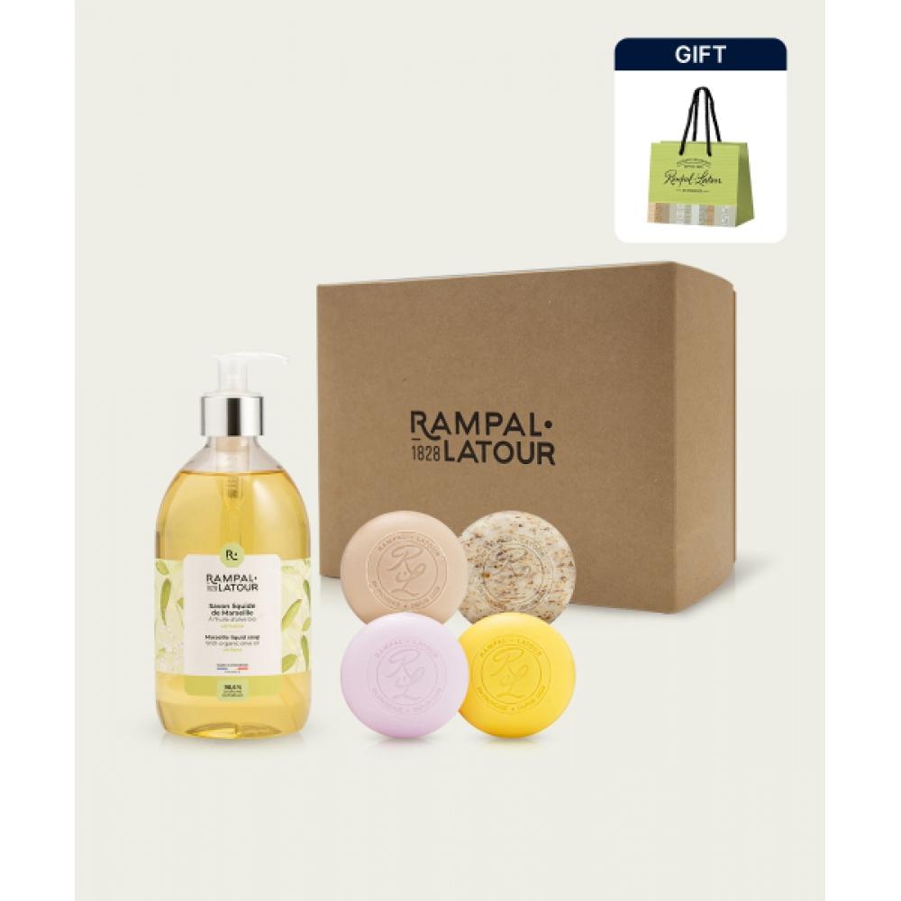 Rampal Latour Gift Set 5 Items Liquid Long Soap Verbena FREE
