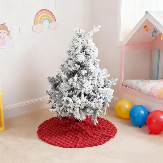 Christmas Tree Skirts Round Plush Xmas Trees Base Cover Carpet Mat Ornaments for Home