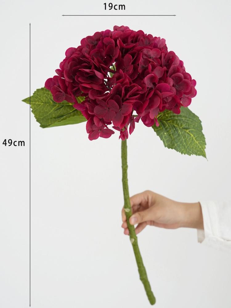 Blaue künstliche Hortensienblüten Echte Haptik Künstliche Hortensienzweige Dekoration Hochzeitsstrauß Blumengesteck