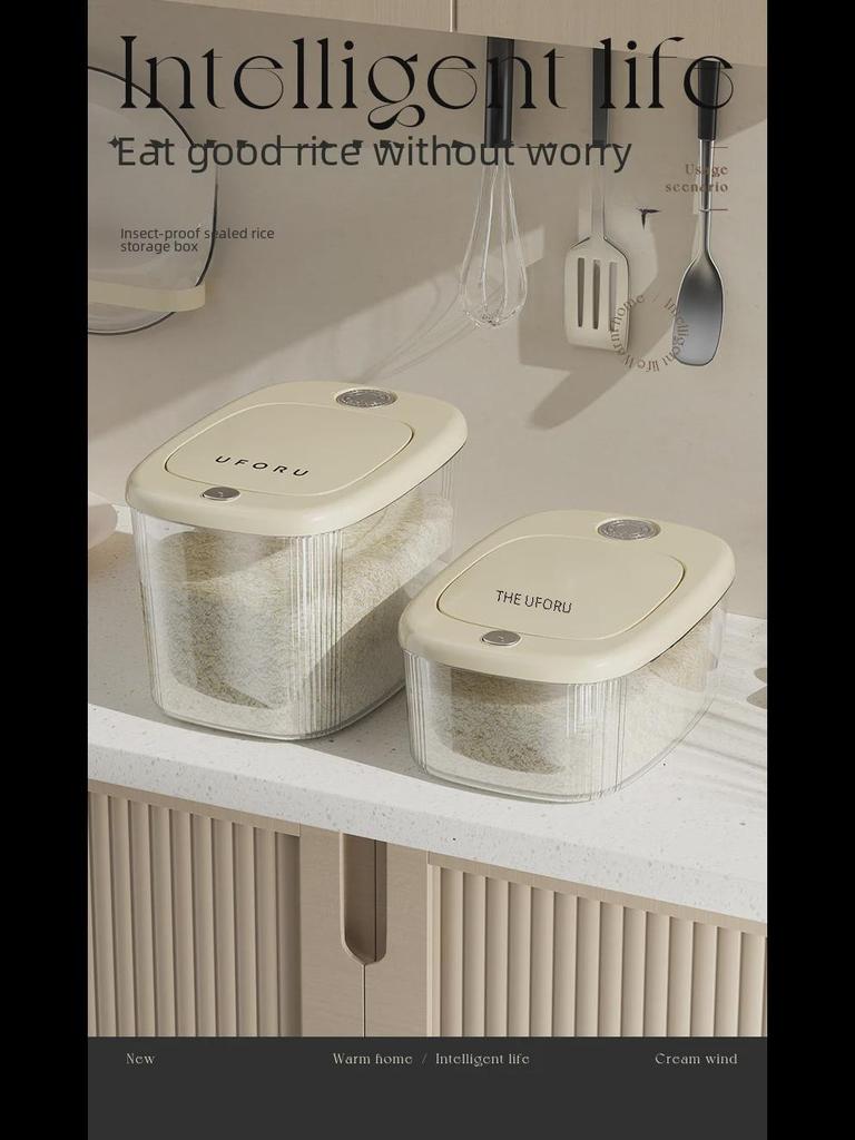 Uforu 20L Insect-Proof & Moisture-Proof Rice Storage Bucket with Press-Seal Lid