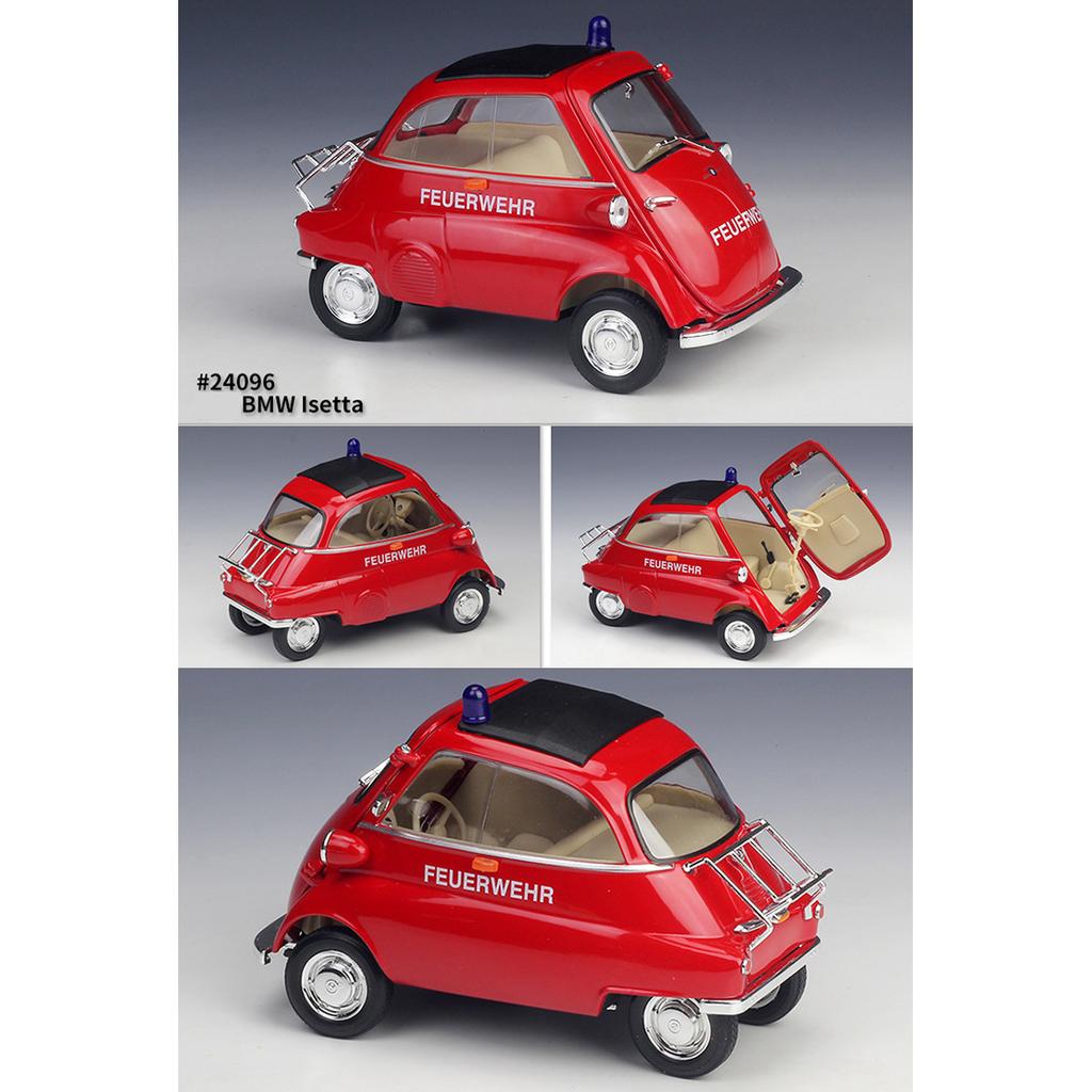 1/18 WELLY BMW Isetta Alloy Model auta Diecasts Kovová hračka Auta Model auta Vysoká simulační kolekce Dětské dárky