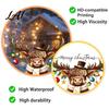 Christmas Glass Clings Cute Highland Cow Static Window Sticker PVC Waterproof Cling for Holiday Reusable Decals Home Decoration Removable