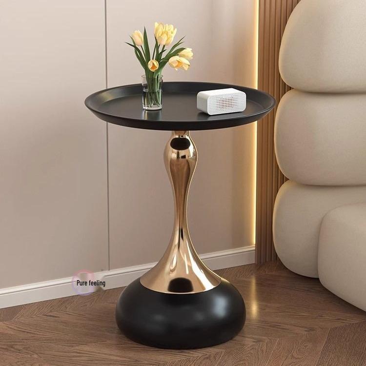 European Wrought Iron Slim Side Table for Living Room or Bedroom