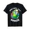 Funny Budgie Budgerigar Design T Shirt Vintage Versatile Slightly Fashion Stretched Top For Everyday Wear