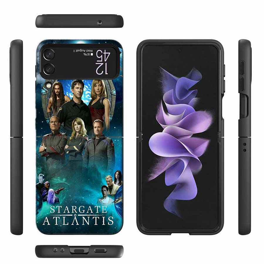 Stargate Atlantis Phone Case For Samsung Z Flip 7 6 Z Flip 5 5G Galaxy Z Flip 3 4 5G Shockproof Hard Cover TPU PC Coque Capa So