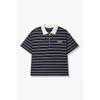Vov Woven Mix STripe Collar T shirT 7156340005