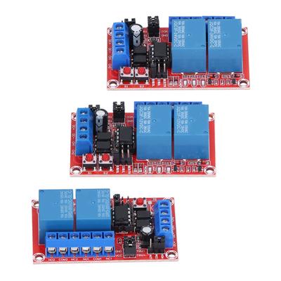 Relay Module 2 Channel Button Self Locking Interlock High Low Level Trigger with Switch Light 24V 12V 5V Relay Module