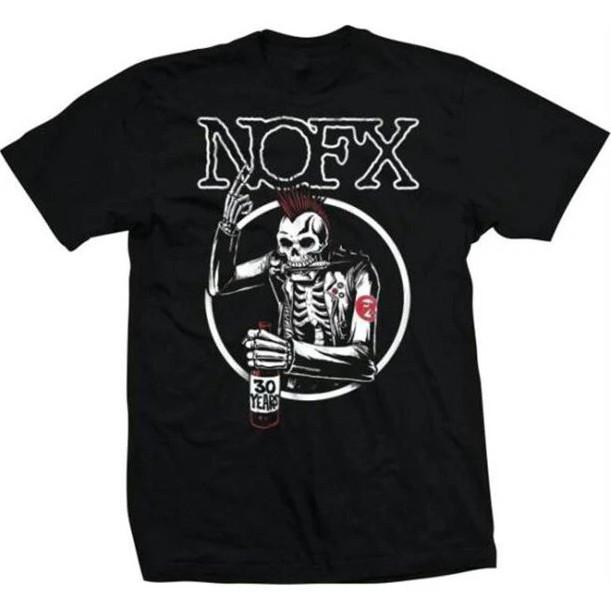 NOFX Old Skull Men’s T-Shirt | Classic Punk Rock Band Tee – Black Unisex S-4XL S
