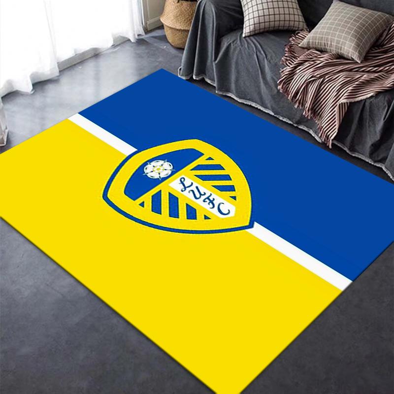 Nuovo Tappeto Leeds United 2025 per Soggiorno Camera da Letto Casa Decorazione Divano, Tappetino Antiscivolo per Giochi Bambini66