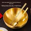 Stainless Steel Gold Rice Bowl Gift Set