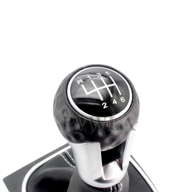 6-biegowa gałka zmiany biegów z manualną dźwignią i mieszek ze skóry PU do Golf 5/6 Jetta 5/6 Scirocco EOS