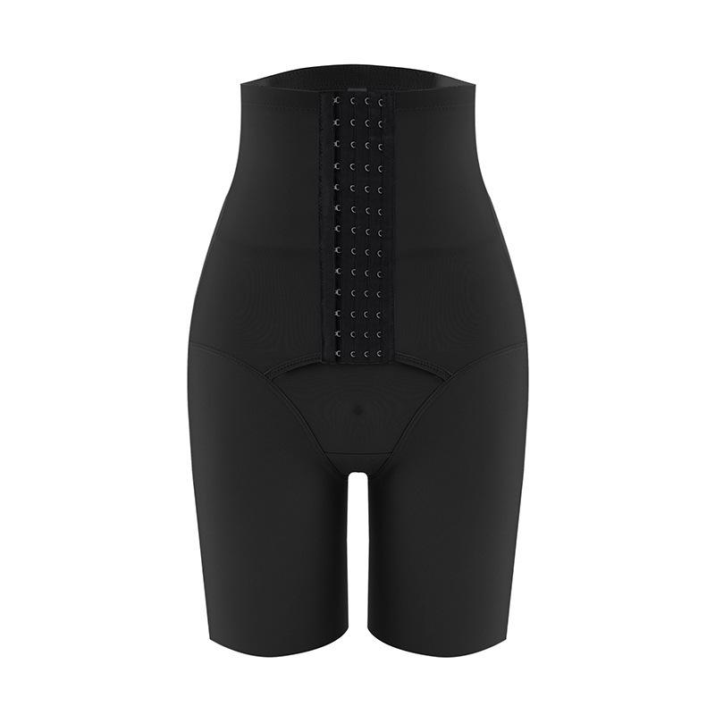 Pantaloni Modellanti Senza Cuciture a Vita Alta con Controllo Pancia e Bottoni Regolabili