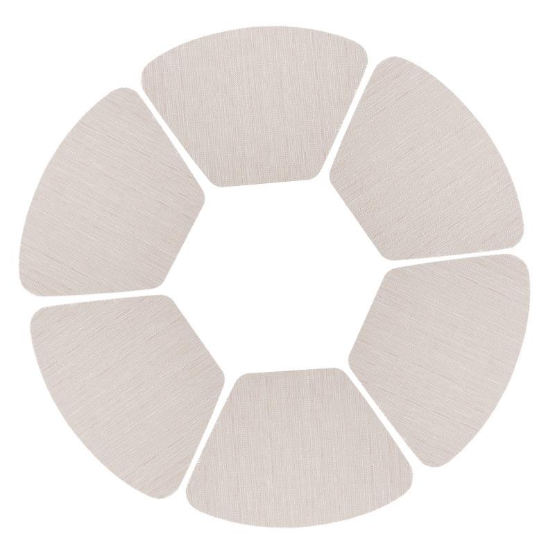 

1/4/10PCS Gift Orange Table Placemats PVC Wedge Fan Shaped Vinyl Table Mats Cross-Weave Farmhouse Place Mats Kitchen Accessories 30x45cm 1pc