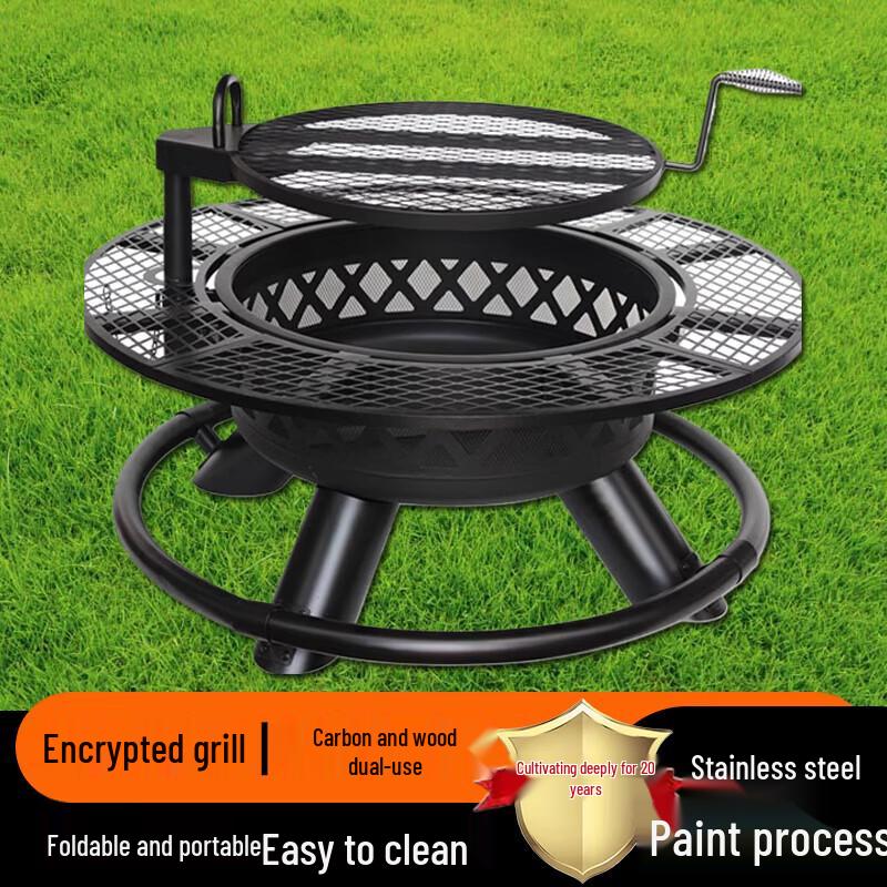 Outdoor Firewood Heating Stove & BBQ Grill
