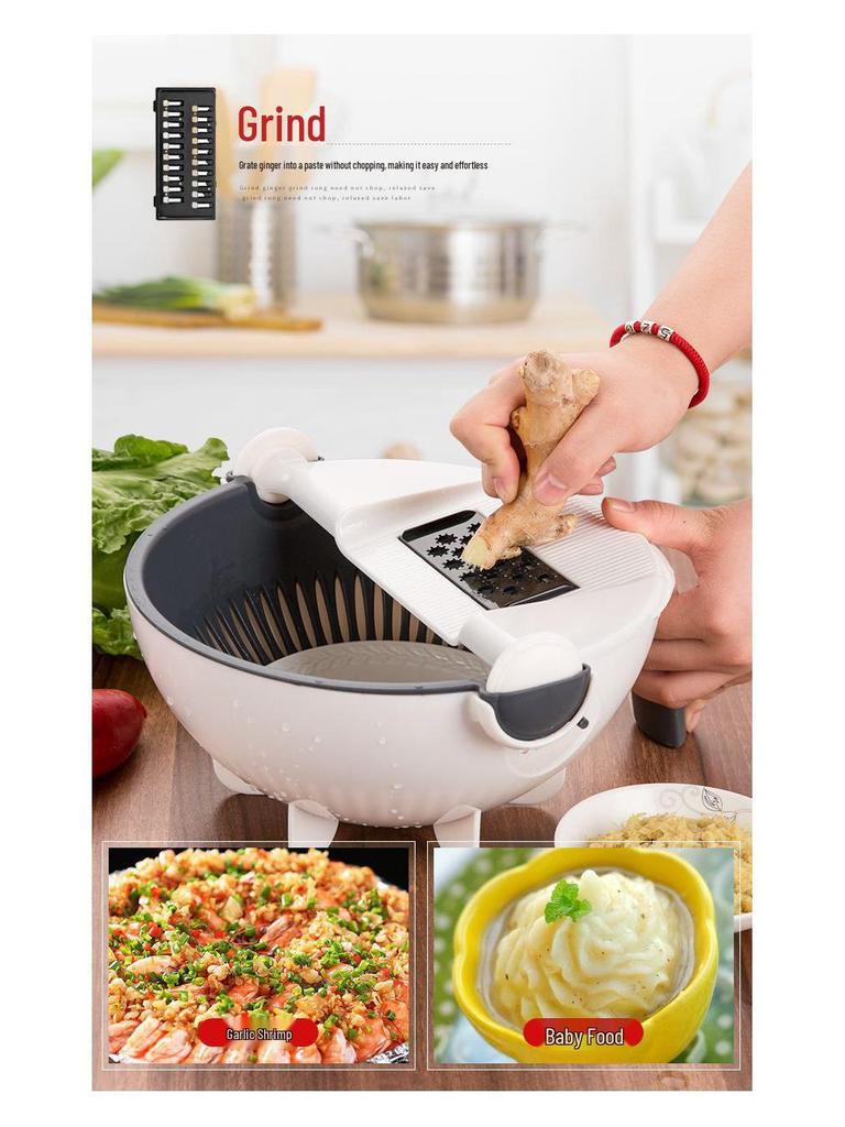 Home Jia Yue Multifunctional Vegetable Cutter: Slicer, Grater, Drain Basket, Shredder
